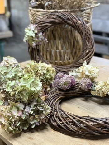 DIY Dried Floral Wreaths at Two Trees Flower Farm