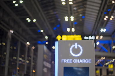 Image of free charging station Image of free charging station