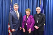 Leising welcomes Archbishop Charles Thompson to the Statehouse