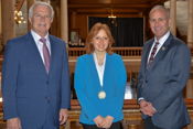 Clark, Steuerwald honor Avon  High School student at the Statehouse