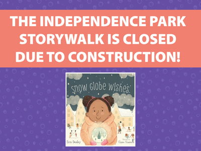 Independence Park closure Independence Park closure notice on peach banner with purple background