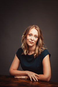 author Rebecca McKanna in black top