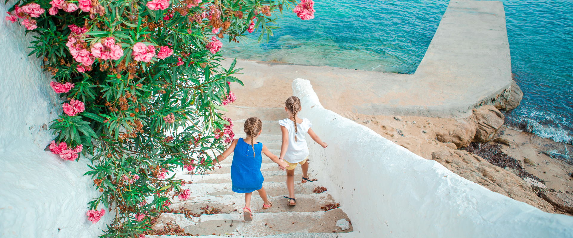 two young girls on vacation
