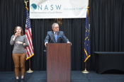 Alting speaks at National Association of Social Workers Rally