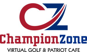 Logo for ChampionZone Virtual Golf & Patriot Cafe