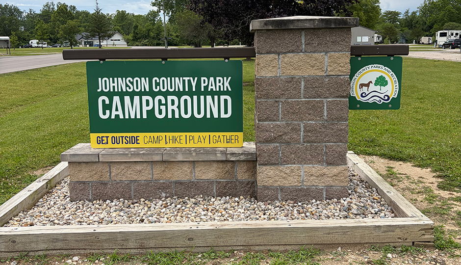 Johnson County Park Campground Sign