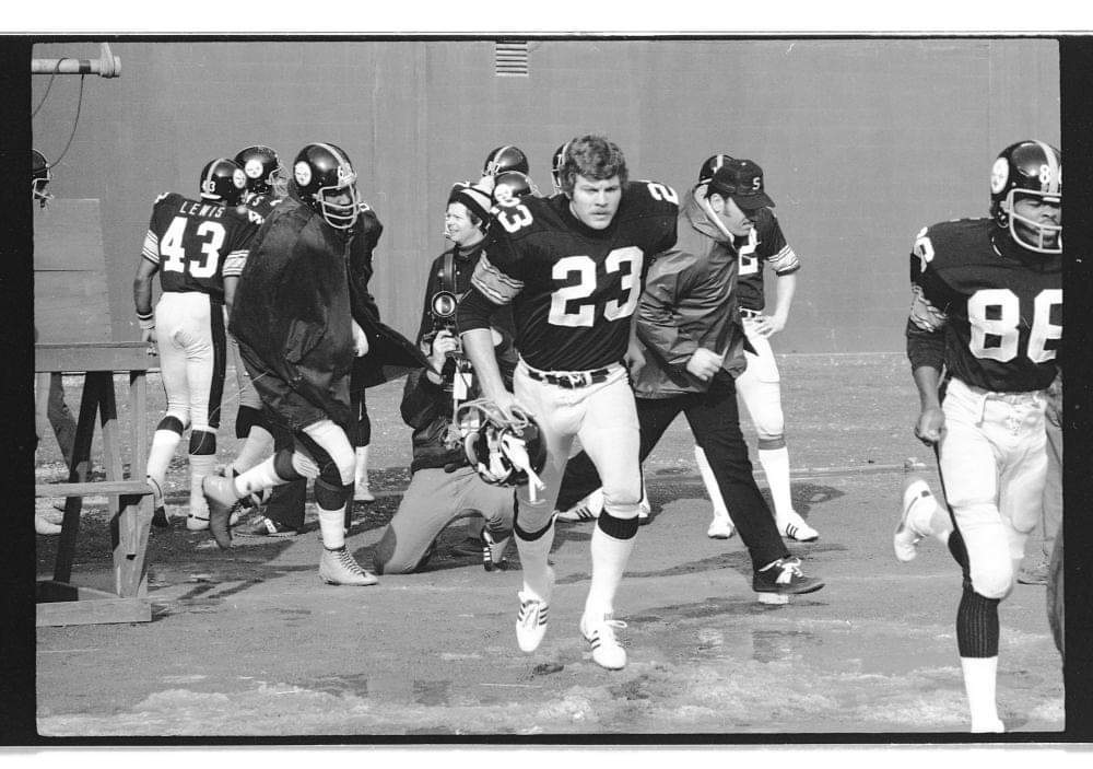 Safety Mike Wagner of the Pittsburgh Steelers looks on from the