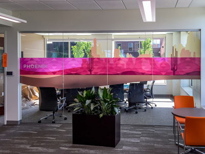 Colorful Conference Room Window Vinyl