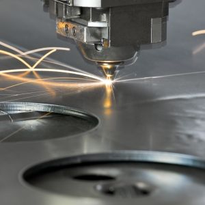 metal cutting machinery in action