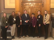 Leising welcomes local health care professionals to the Statehouse