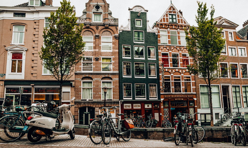 Amsterdam pretty street in Amsterdam