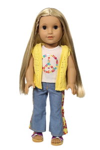 American Girl Doll Julie American Girl Doll Julie in yellow sweater and jeans