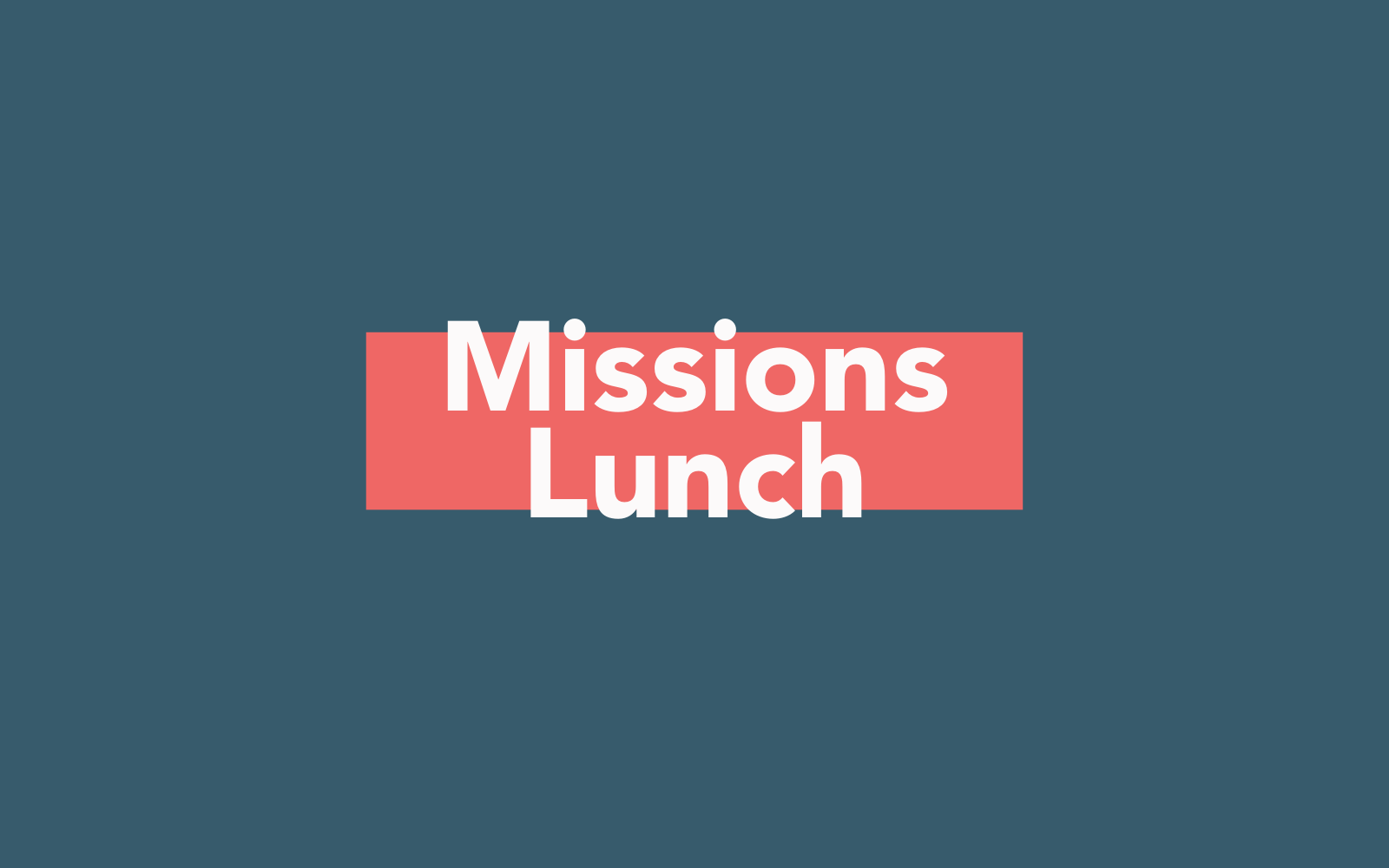 Image for Missions Lunch