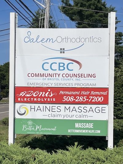 sign with busness names