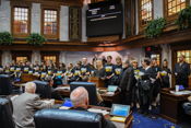 Houchin honors Salem High School marching band