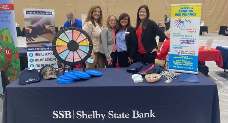 Shelby State Bank at school career fair
