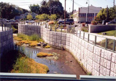 Alhambra Creek Restoration Using Recycled Materials