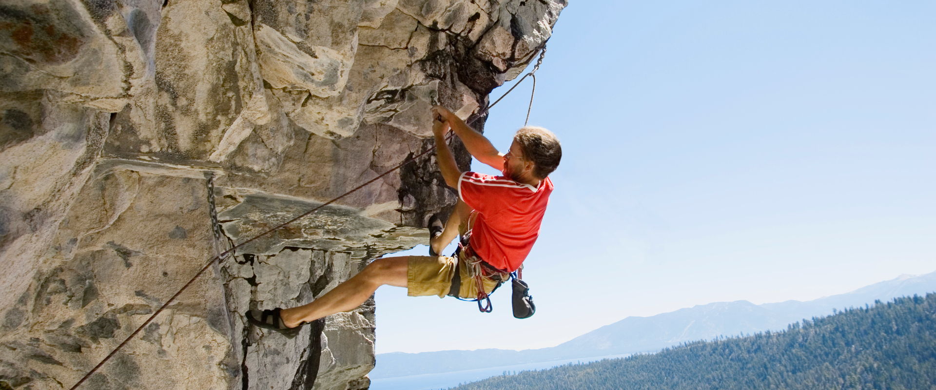 U.S. expat rock climbing