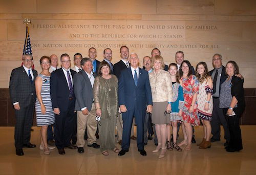 Image of group with Mike Pence