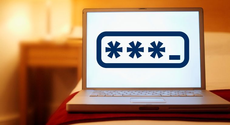 encrypted password on computer screen
