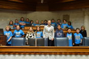 Sen. Deery Welcomes Montezuma Elementary Students to the Statehouse