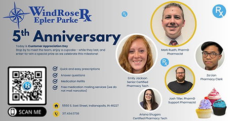 Image for WindRose Rx Epler Parke Celebrates 5 Years with Customer Appreciation Day