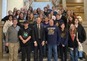 Mesmer Recognizes Jasper High School Marching Band at Statehouse