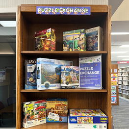 Puzzle Exchange display of boxed puzzles