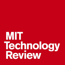 MIT Technology Review Logo white lettering on red block