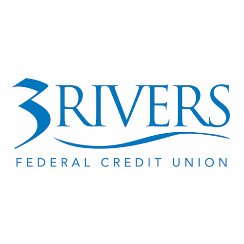 3RIVERS in blue font with the words FEDERAL CREDIT UNION underneath