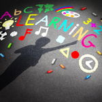 ABC Learning on pavement from sidewalk chalk ABC Learning on pavement from sidewalk chalk