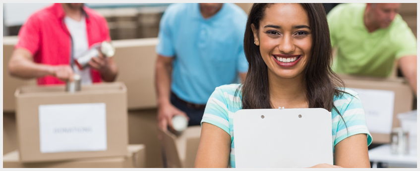 Volunteer at Restore Smiling woman