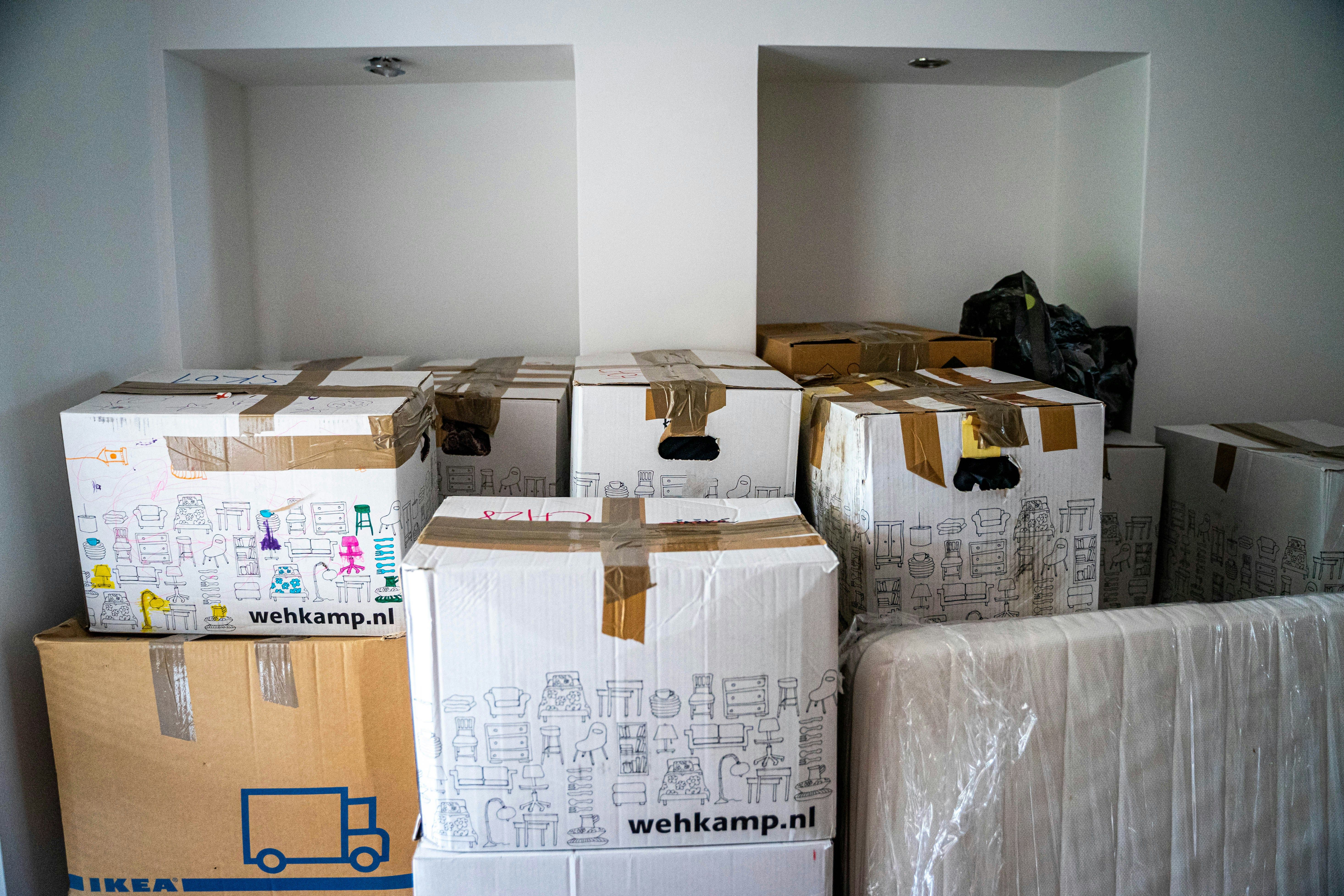 moving boxes in house