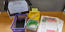 Fun Activities A display of make and take bookmarks and puzzle pages