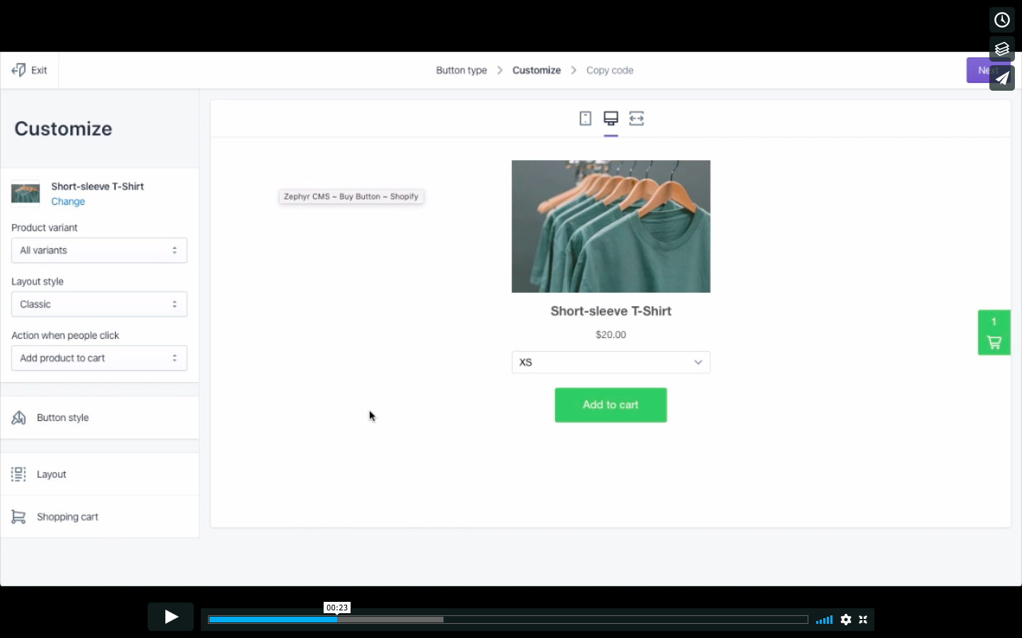 Image of a screenshot of Zephyr for a training video about Embedding External Apps and Widgets