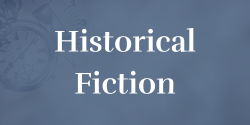 Historical Fiction words written on blue background with a watch