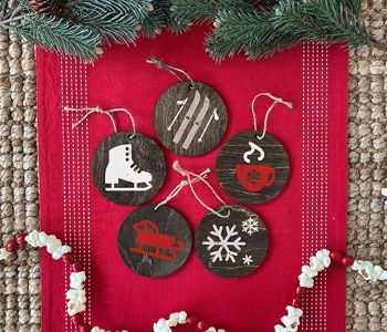 Ornaments with Santa Ornaments with Santa