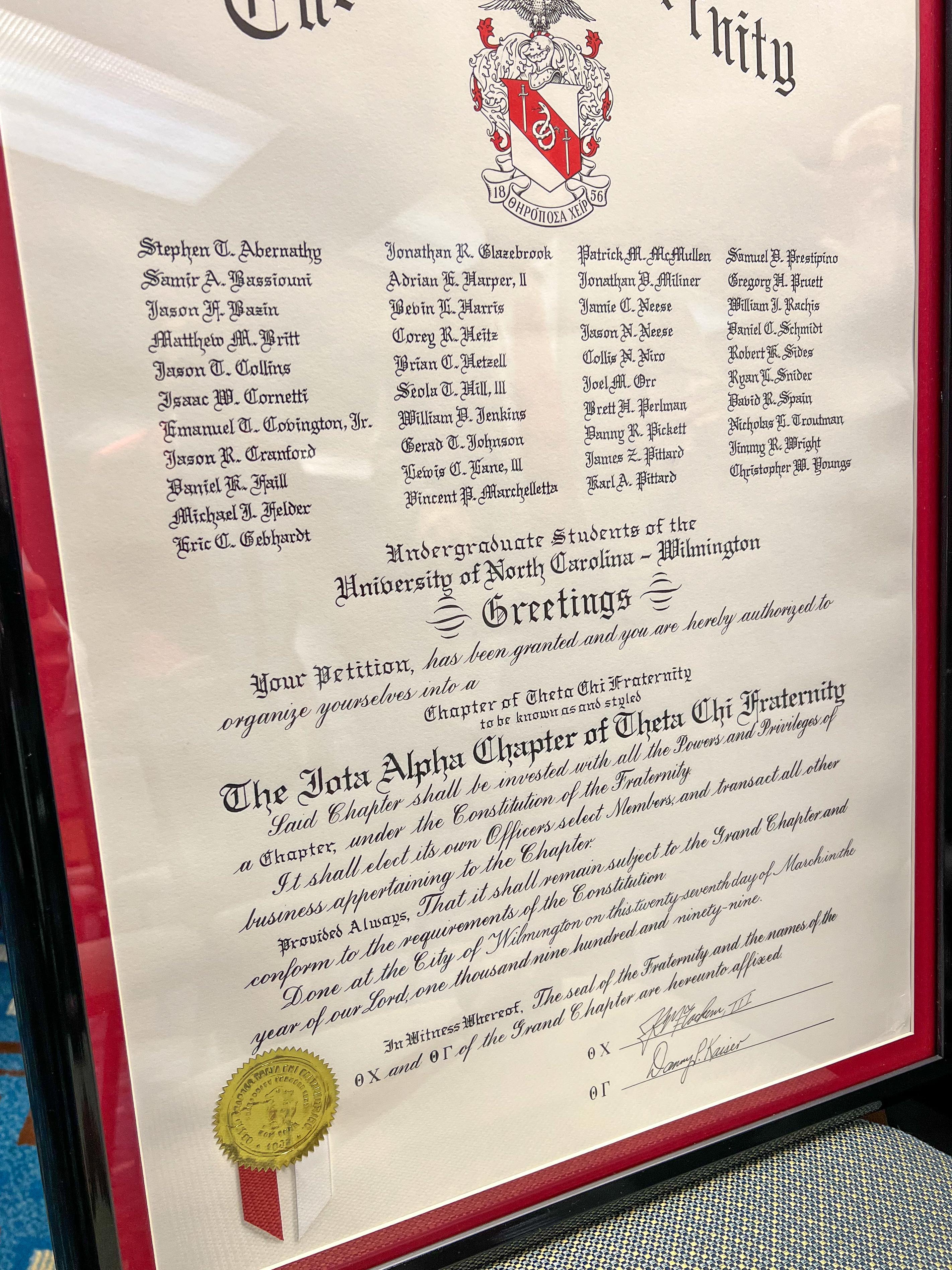 Iota Alpha original charter