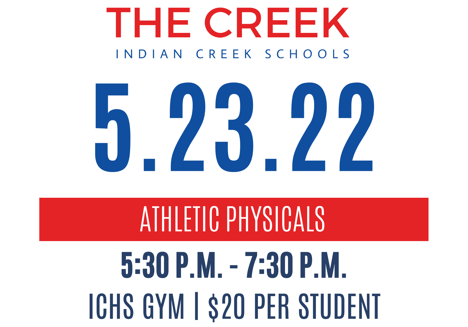 Sports Physicals Available on May 23