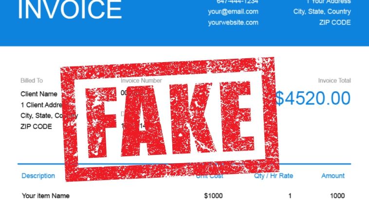 fake invoice scam