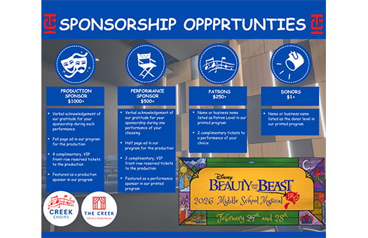 Image for Support Creek Theatre: Beauty and the Beast Jr.