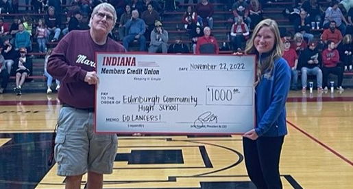 Image for Indiana Members Credit Union Contributes $1,000 to Edinburgh Community High School